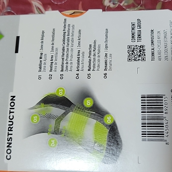 NWT- Lot of 2 pair of Lorpen ‘Trail Running Padded Eco’ Socks - Picture 6 of 6